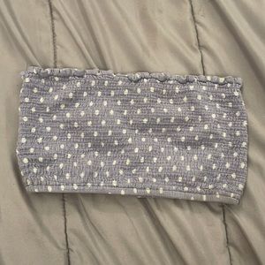 Lilac with white poke a dots size medium